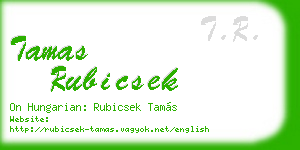 tamas rubicsek business card